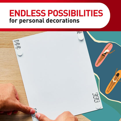 Command Poster Strips 256 Pack – Cozy Apartment Wall Decor Solution, No-Residue Poster Hangers