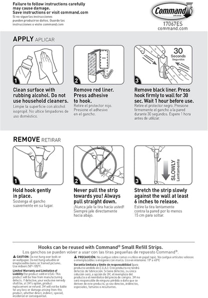 Command Small Wire Toggle Hooks for Neutral-Toned Minimalist Spaces, Adhesive Wall Hooks for Simplified Everyday Organization