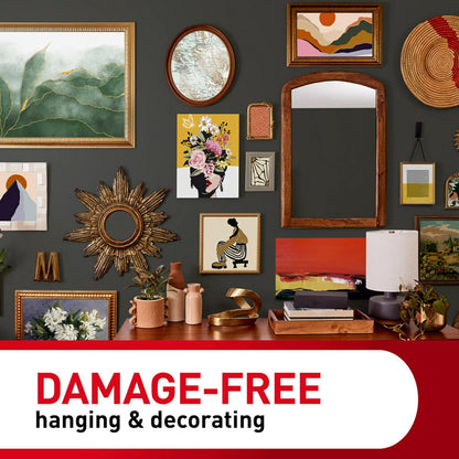 Command XL Picture Hangers 20 lb – Stairway Gallery Wall Adhesive Strips, No Nail Hanger for Living Room Frame Display