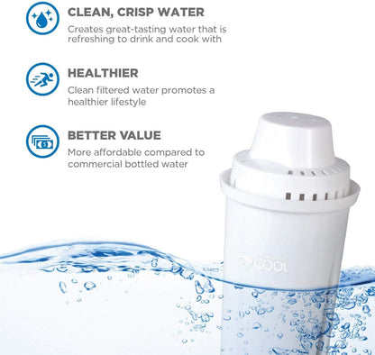 Commercial Cool Brita Compatible Filters – Thoughtful Hostess Gift for Apartment Dwellers and Renters, Bulk 6-Pack