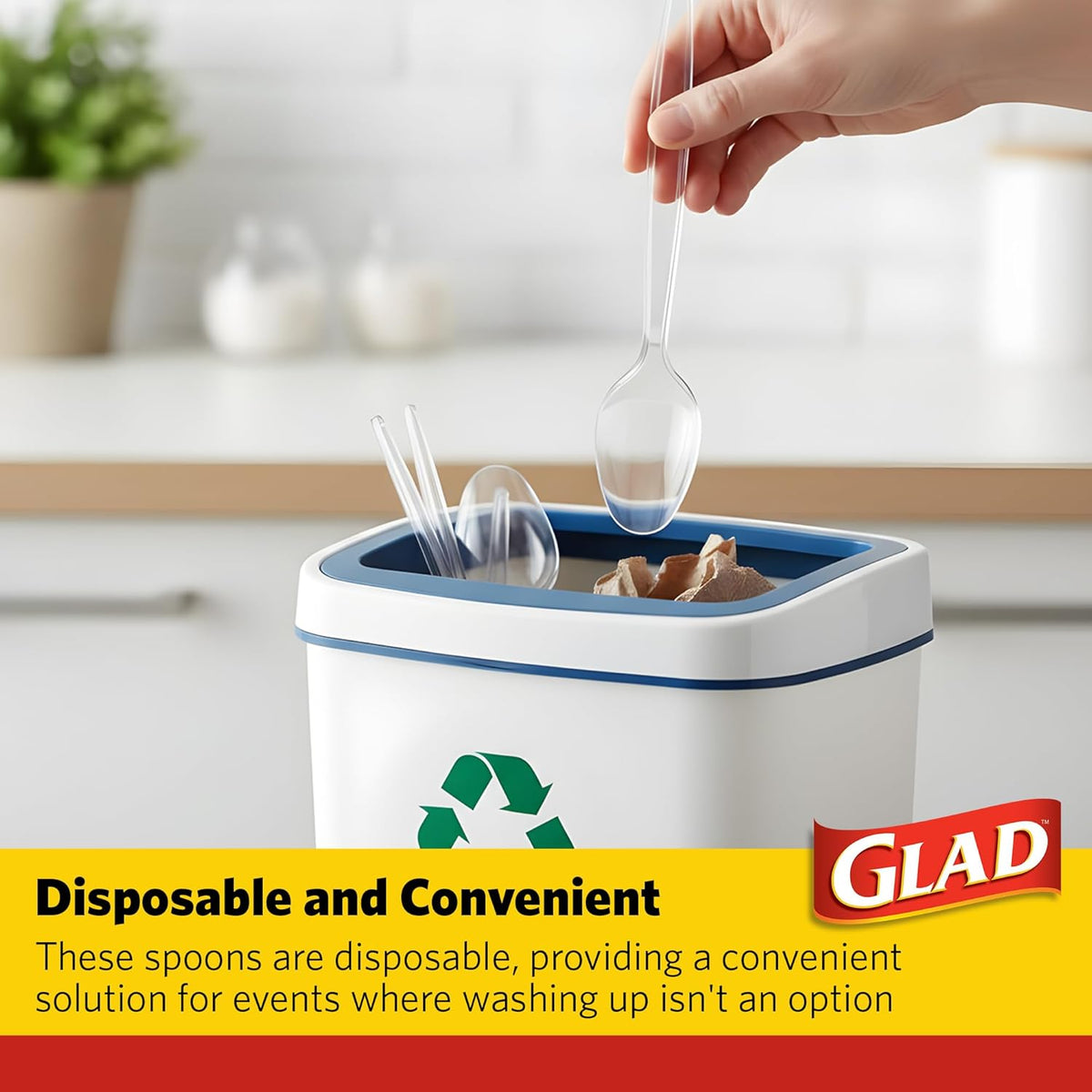 compatible cutlery system that pairs with glad clear forks, knives, and plates
