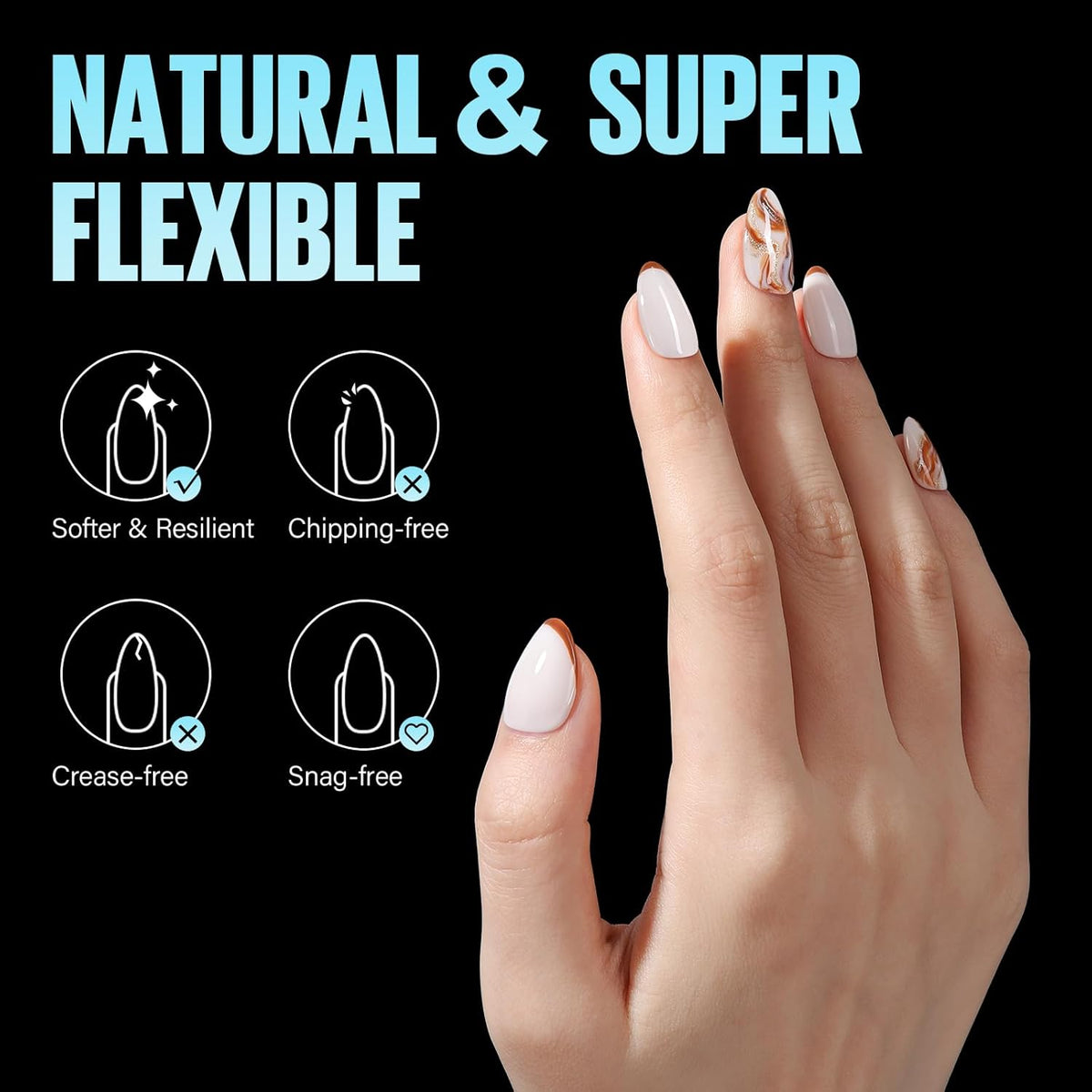 compatible with nail polish, dip powder, and acrylic powder for versatile finishes