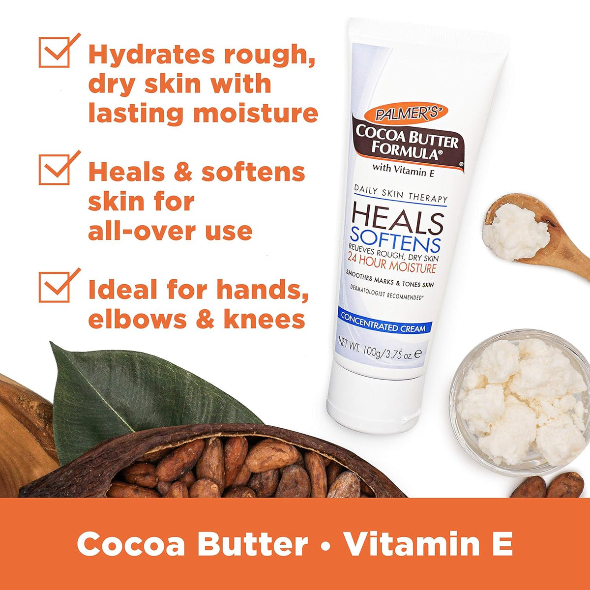 concentrated cream formulation for targeted use on rough, dry patches