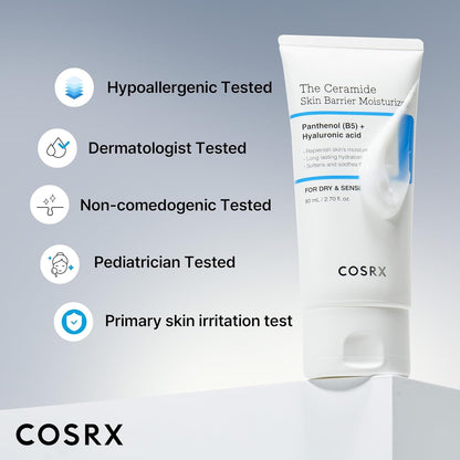 COSRX Ceramide Multi-Ceramide Moisturizer – Intentional, Less-Is-More Hydration for Simple Routines, 2.7 oz