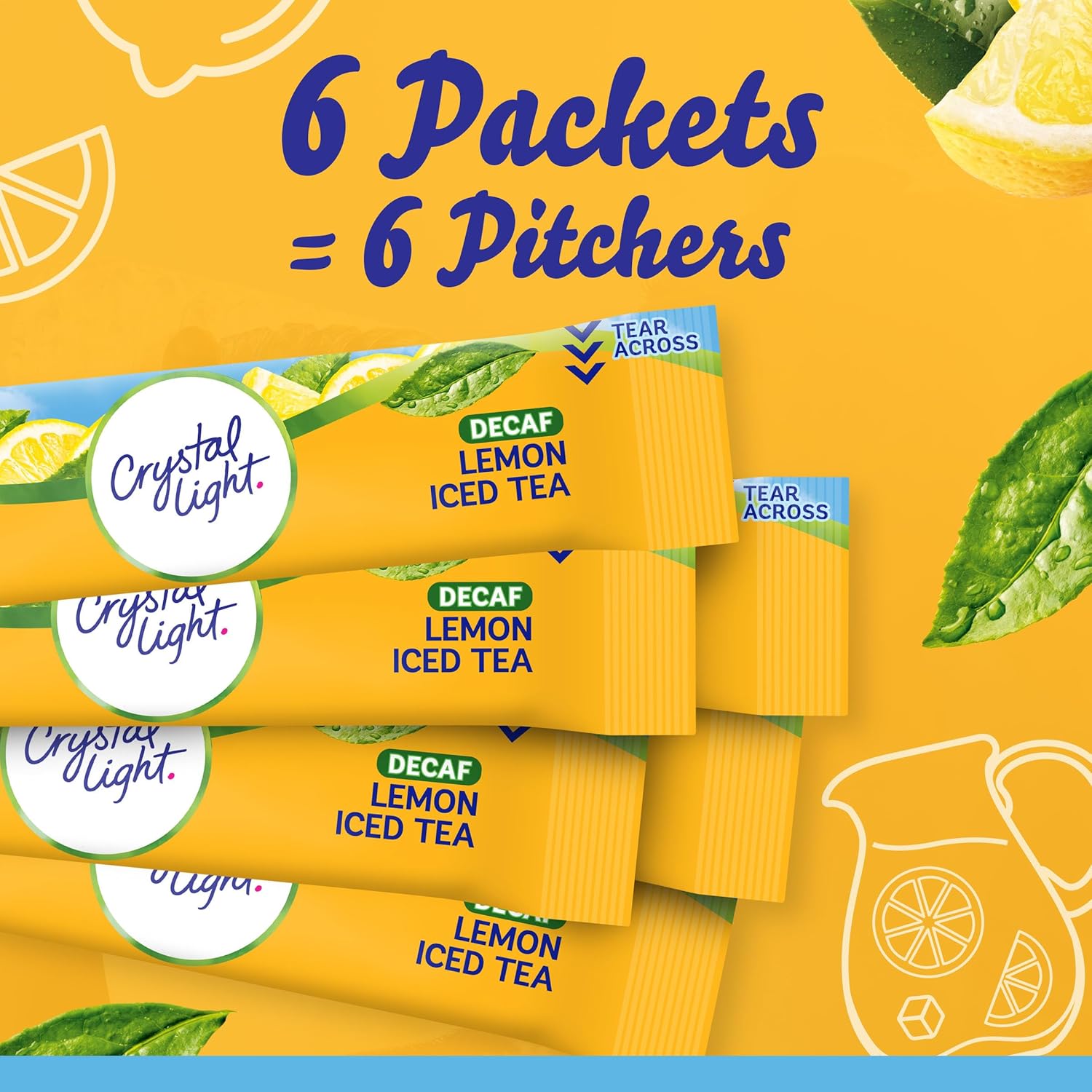 Crystal Light Decaf Lemon Iced Tea – Picnic and Outdoor Dining Beverage for Low-Calorie Entertaining, Decaf Iced Tea