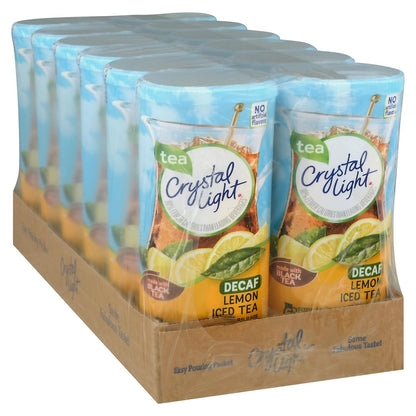 Crystal Light Decaf Lemon Iced Tea – Picnic and Outdoor Dining Beverage for Low-Calorie Entertaining, Decaf Iced Tea