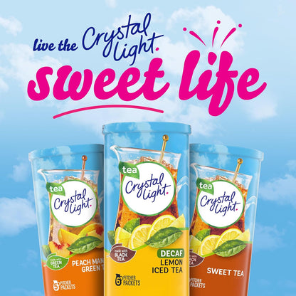 Crystal Light Decaf Lemon Iced Tea – Picnic and Outdoor Dining Beverage for Low-Calorie Entertaining, Decaf Iced Tea