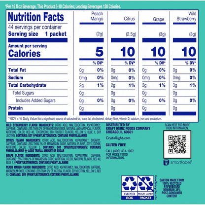 Crystal Light Energizing On-the-Go Packets – B Vitamin Fortified Hydration for Active Wellness Routines, 44 ct Variety