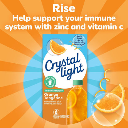 Crystal Light Immunity Support Single-Serve Drink Mix – Wind-Down Wellness Hydration for Mom's Purse, Stevia-Sweetened Immune Support