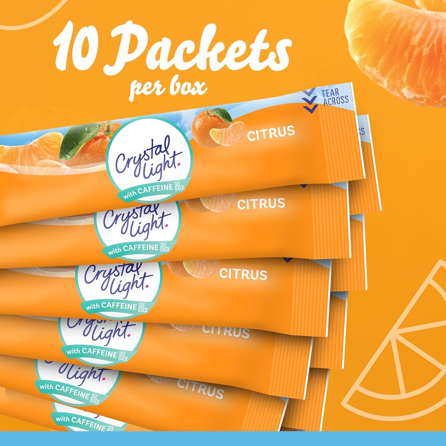 Crystal Light Lemon Iced Tea Caffeine-Free Powdered Drink Mix – Low-Calorie Mindful Hydration Companion for Home and Travel, 120 Single-Serve Packets