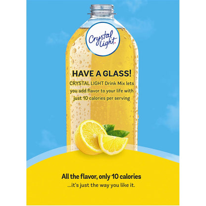 Crystal Light Lemonade Sugar-Free Powdered Mix – Guilt-Free Lemonade for Weight-Management and Self-Care Goals, 120 Single-Serve Packets