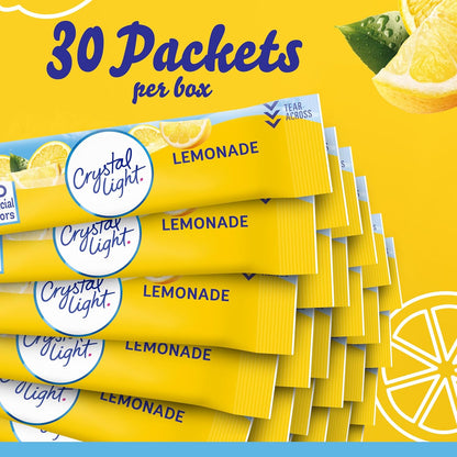 Crystal Light Lemonade Sugar-Free Powdered Mix – Guilt-Free Lemonade for Weight-Management and Self-Care Goals, 120 Single-Serve Packets