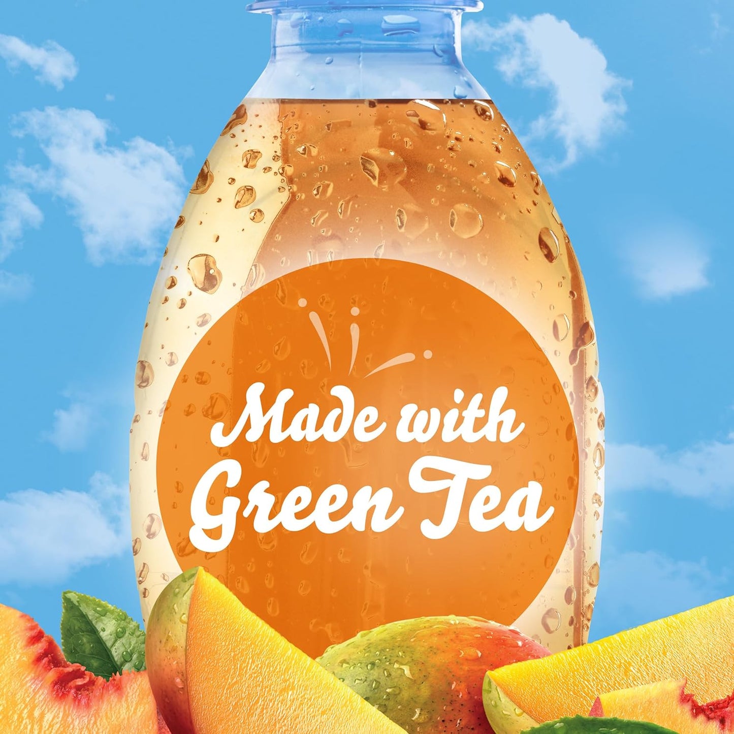 Crystal Light Peach Mango Green Tea Powdered Drink Mix – Portable Low-Calorie Tea for Long Study and Deep-Work Sessions