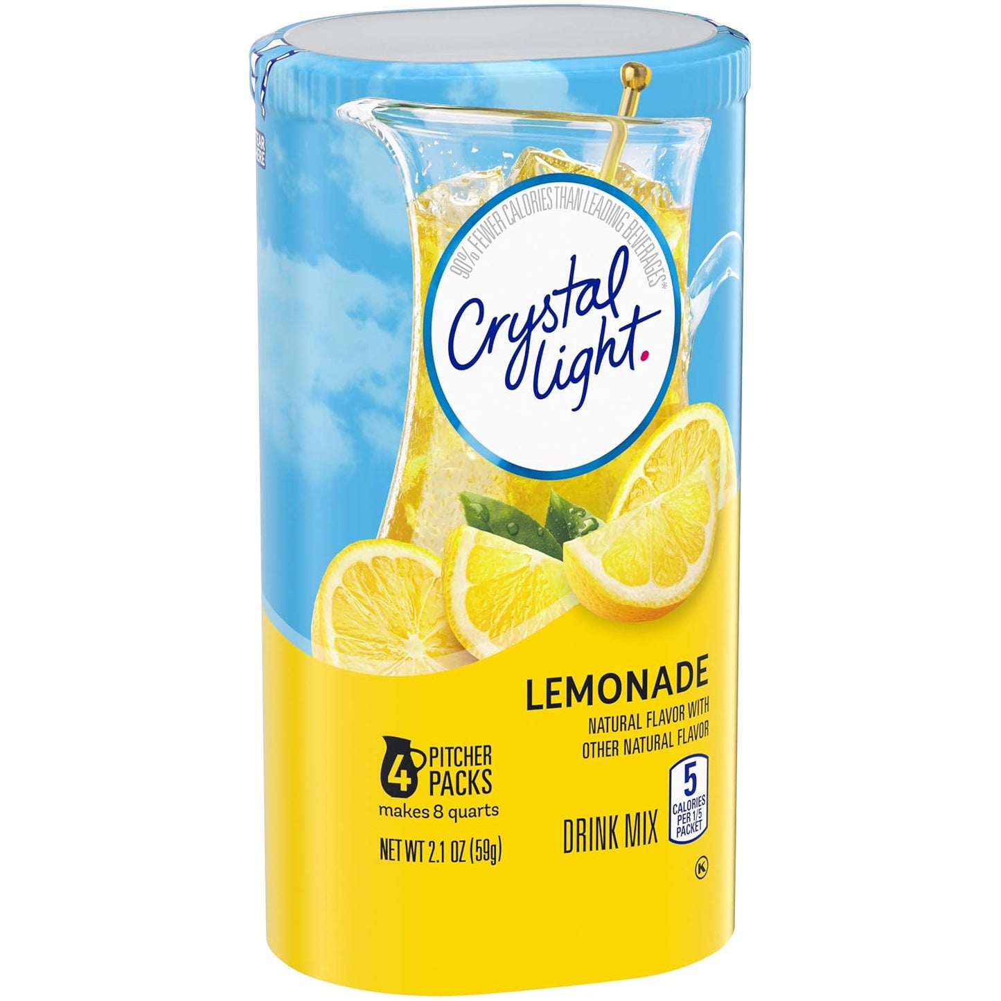 Crystal Light Sugar-Free Lemonade Drink Mix – Single-Box Lemonade Mix Replacing Bottled Sodas in Minimalist Kitchens