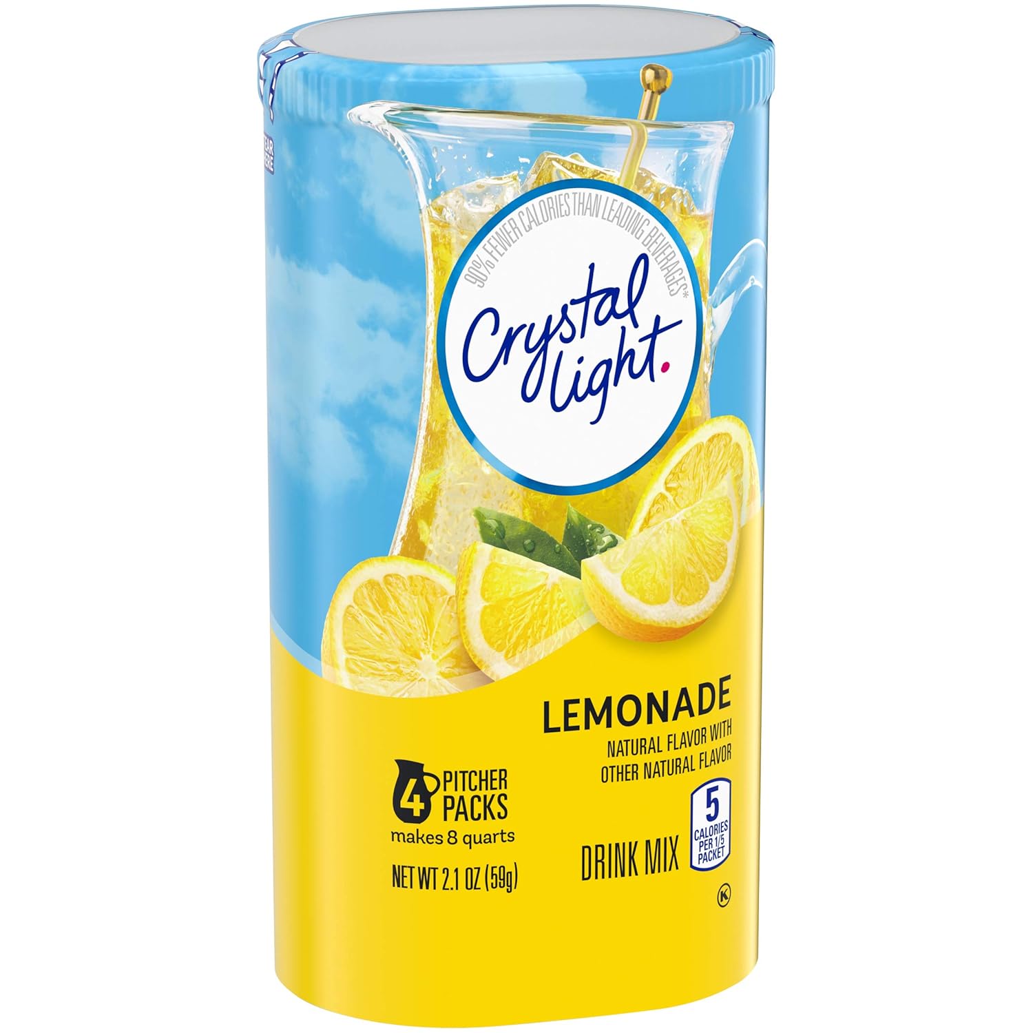 Crystal Light Sugar-Free Lemonade Drink Mix – Single-Box Lemonade Mix Replacing Bottled Sodas in Minimalist Kitchens