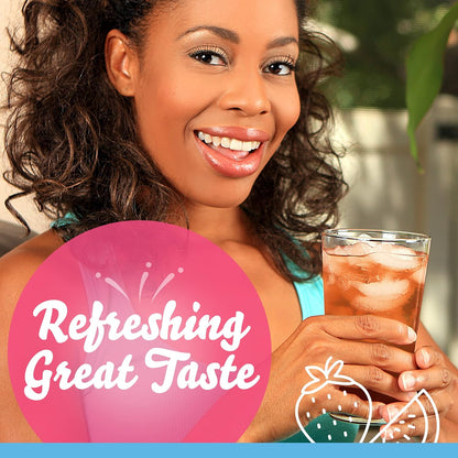 Crystal Light Sugar-Free Strawberry Watermelon Drink Mix – Low-Calorie Refreshment for the Workday