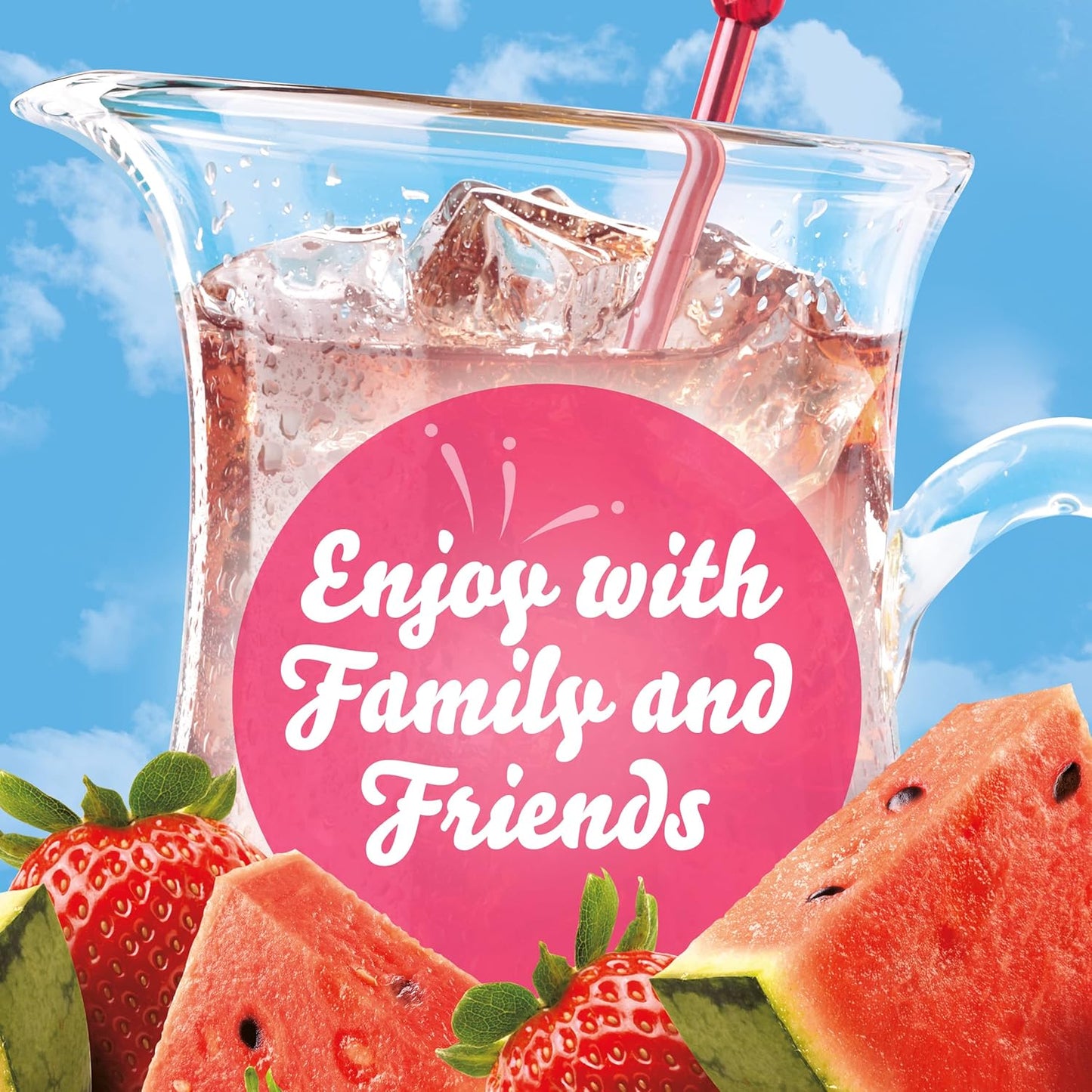 Crystal Light Sugar-Free Strawberry Watermelon Drink Mix – Low-Calorie Refreshment for the Workday