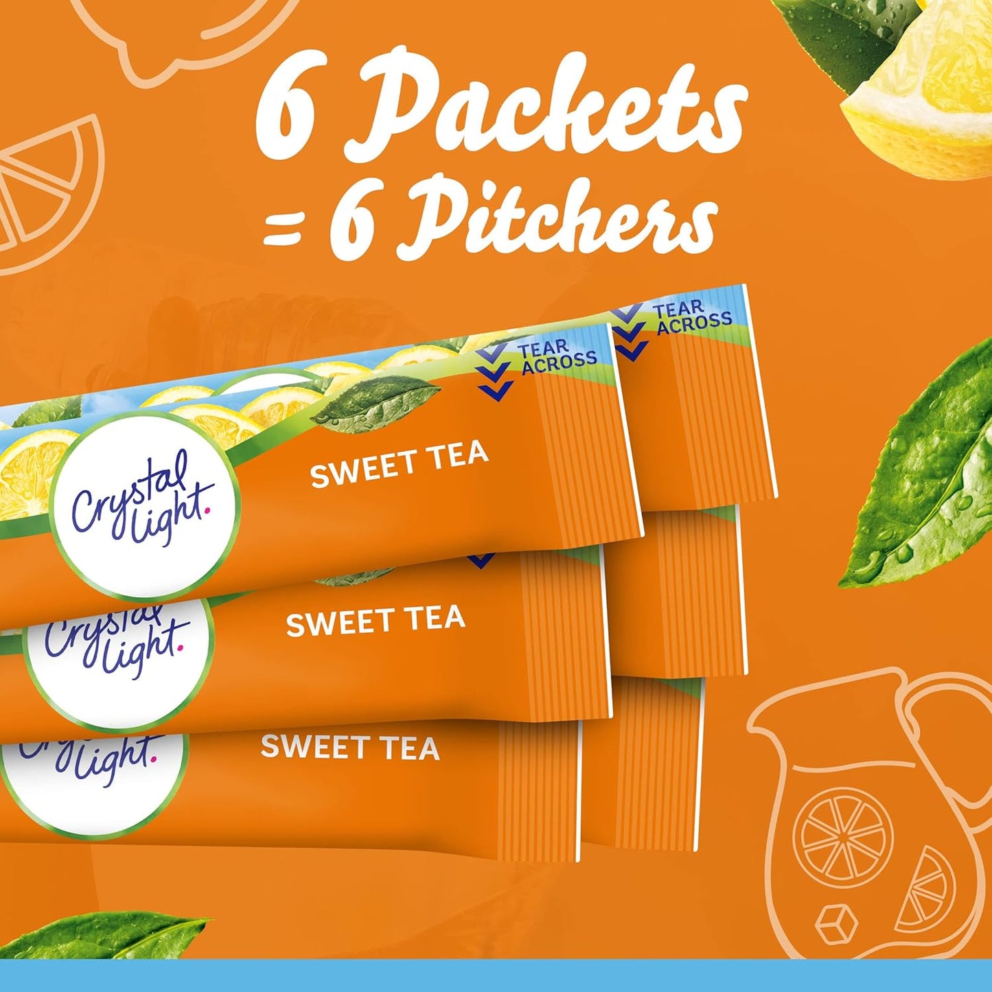 Crystal Light Sweet Tea Zero Sugar Packs – Kid Table Drink for Family Meal Time