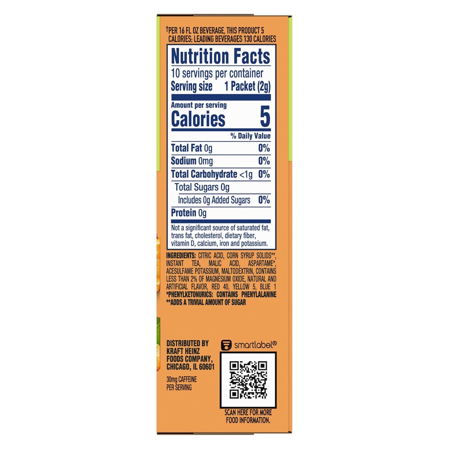 Crystal Light Zero Sugar Peach Tea Packets – Family-Friendly Hydration for Sports Practice and School Lunches