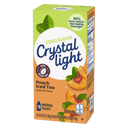 Crystal Light Zero Sugar Peach Tea Packets – Family-Friendly Hydration for Sports Practice and School Lunches