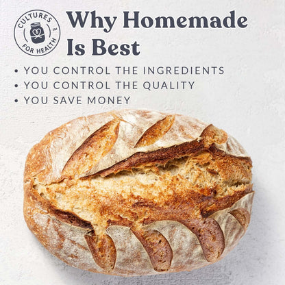 Cultures for Health San Francisco Sourdough Starter – Holiday Gift for the Bread Hobbyist Who Has Everything