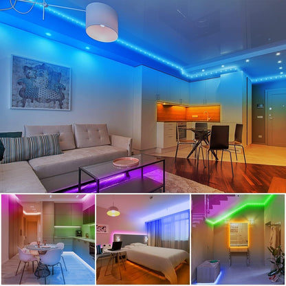 dalattin RGB LED Strip Lights Gift for Gamers and Students, Bluetooth App Controlled Room Decor, Fun Dorm and Bedroom Lighting Present for Son and Daughter