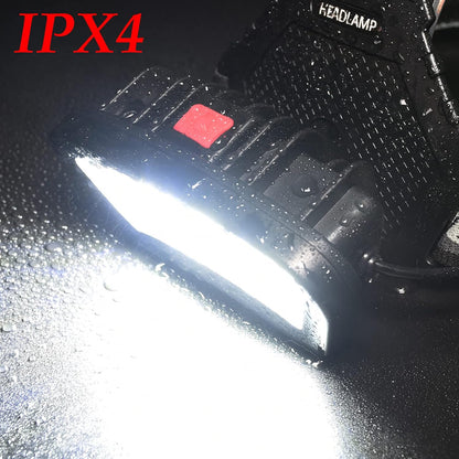 DARKBEAM 2000 Lumen Rechargeable Headlight – Red Strobe Signal for Neighborhood Walks and Nighttime Dog Walking