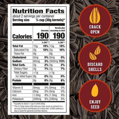 DAVID Jumbo Sunflower Seeds, Bar-B-Q Flavor, 5.25 oz – Shelf-Stable Pantry Snack for Picnics and Outdoor Dining