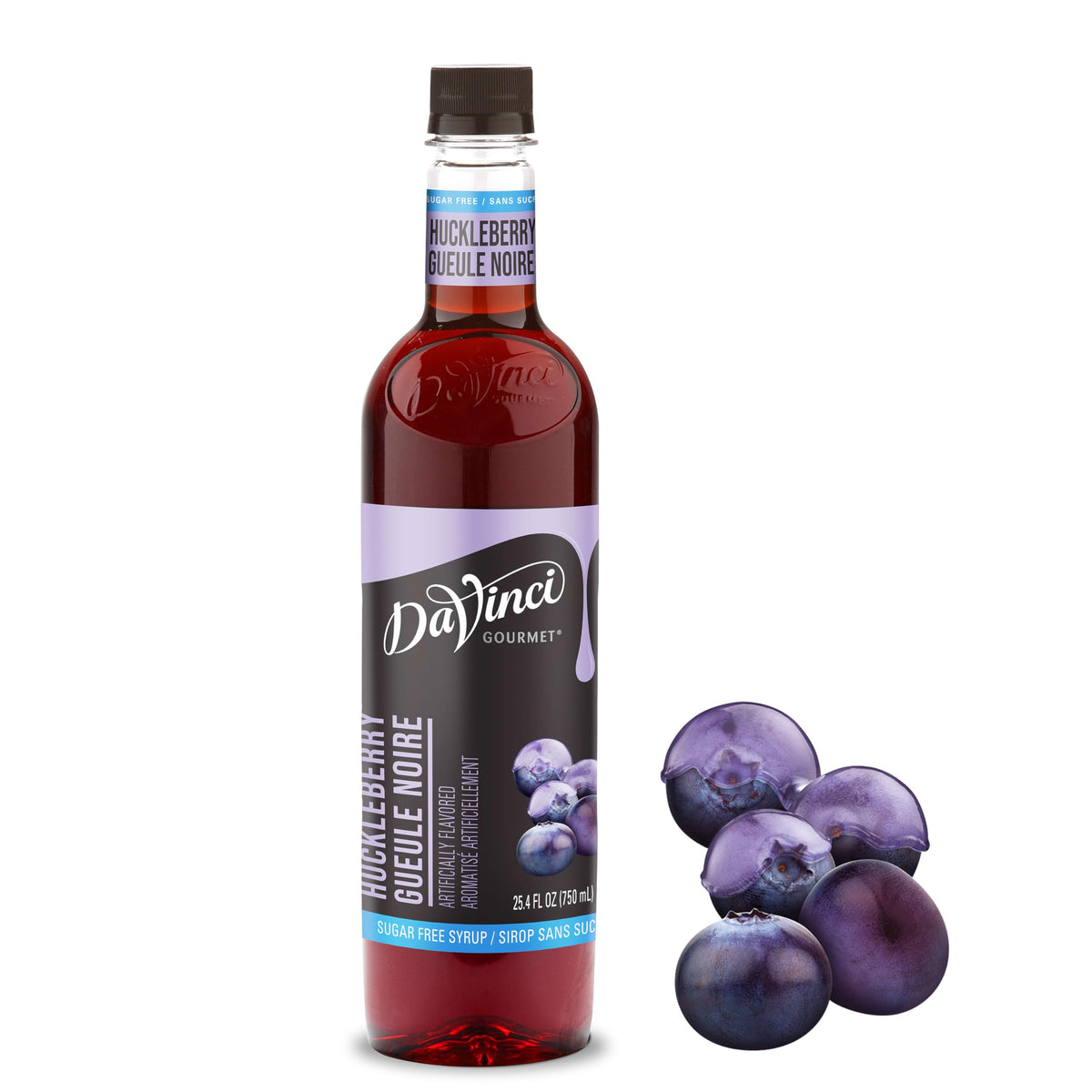 DaVinci Gourmet Sugar-Free Huckleberry Syrup, 25.4 Fluid Ounces (Pack of 1)
