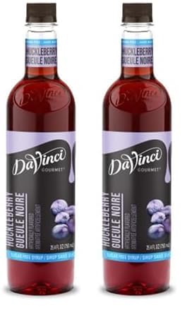 DaVinci Gourmet Sugar-Free Huckleberry Syrup, 25.4 Fluid Ounce (Pack of 2)