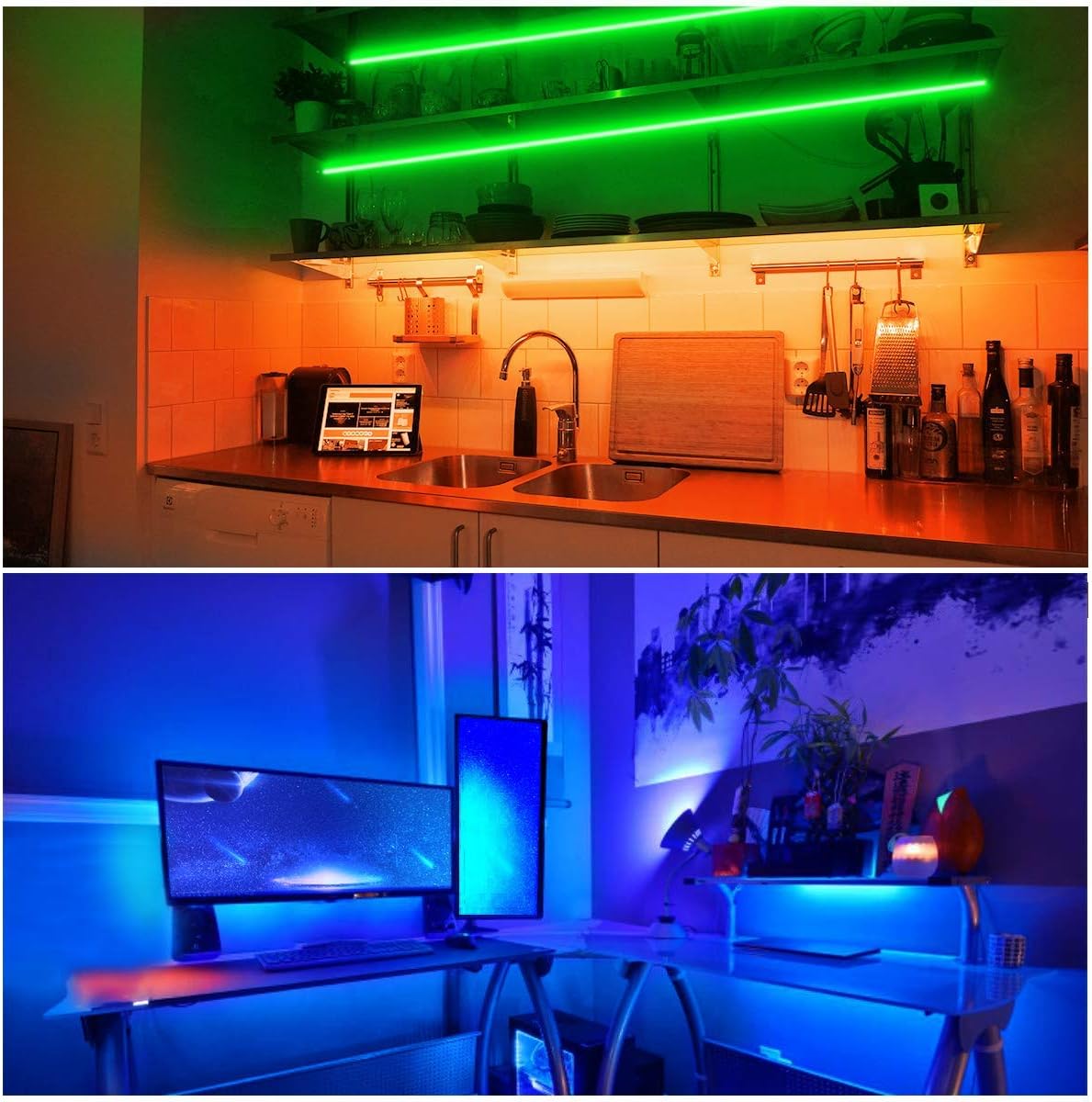 DAYBETTER 16.4ft RGB LED Strip – Calm Bias Lighting for Long Work Sessions and Late-Night Reading