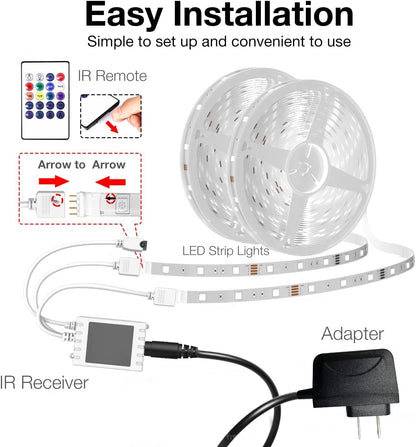 DAYBETTER App Controlled RGB Light Strip – Valentine's Day Gift for Him with Music Sync Party Mode