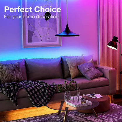 DAYBETTER RGB LED Strip Lights 150ft – Affordable Gift for Mom with Remote Control and Cozy Ambient Lighting for Living Room