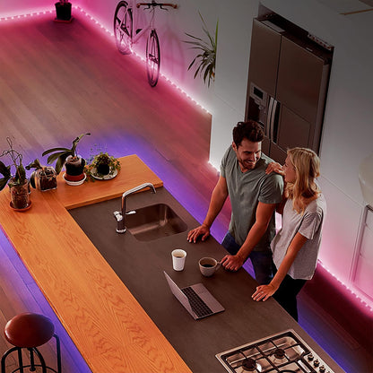 DAYBETTER Smart LED Light Strips 200ft – Safe Sleep Night Light with Auto Timer and Color Memory