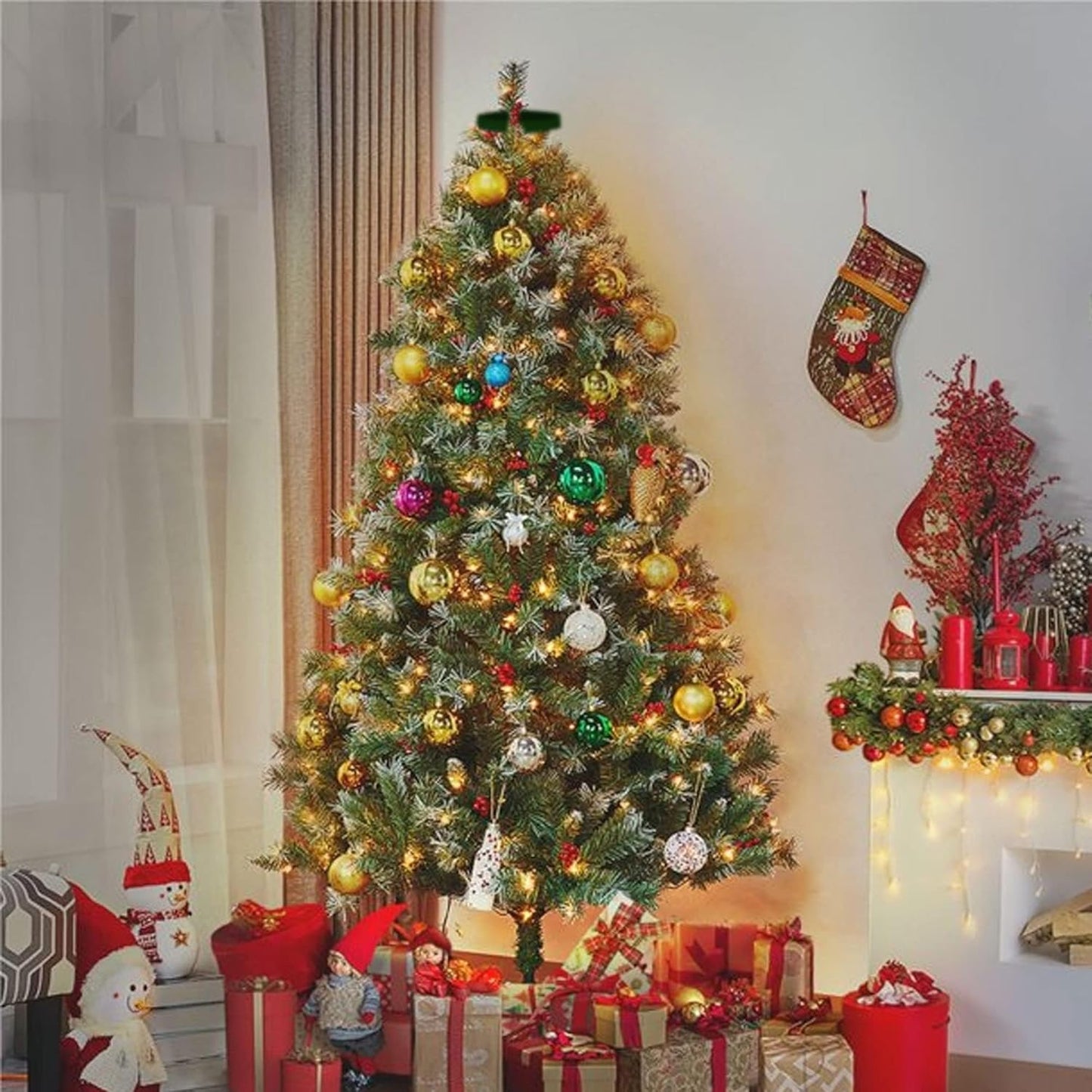 Dazzle Bright Christmas Tree Lights – 2800K Warm White Accent Light for Cozy Christmas Tree Backdrop