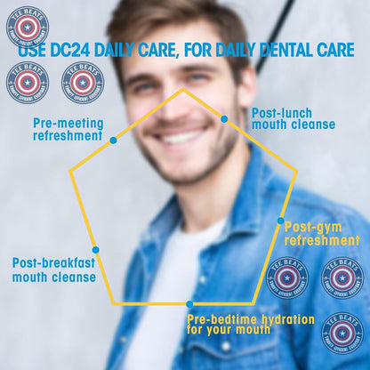 DC24 DAILY CARE 100% Xylitol Gum – Dentist-Friendly Bubblegum Gum for Family Car and Backpack