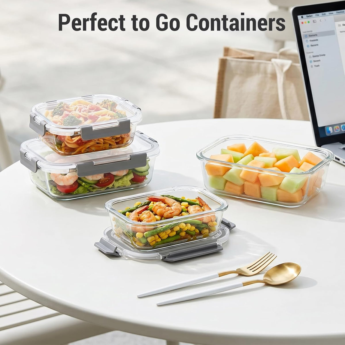 Dealusy Airtight Glass Lunch Set – Clean Eating Storage for Health-Conscious Home Cooks
