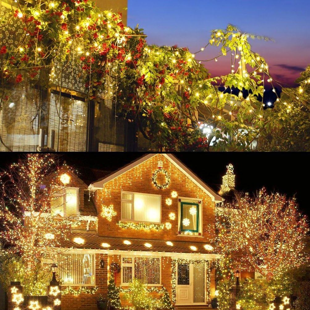 Decute 164ft Fairy Lights with Hidden Green Wire – Less is More Home Accent, Subtle Warm White Glow with Remote and Timer