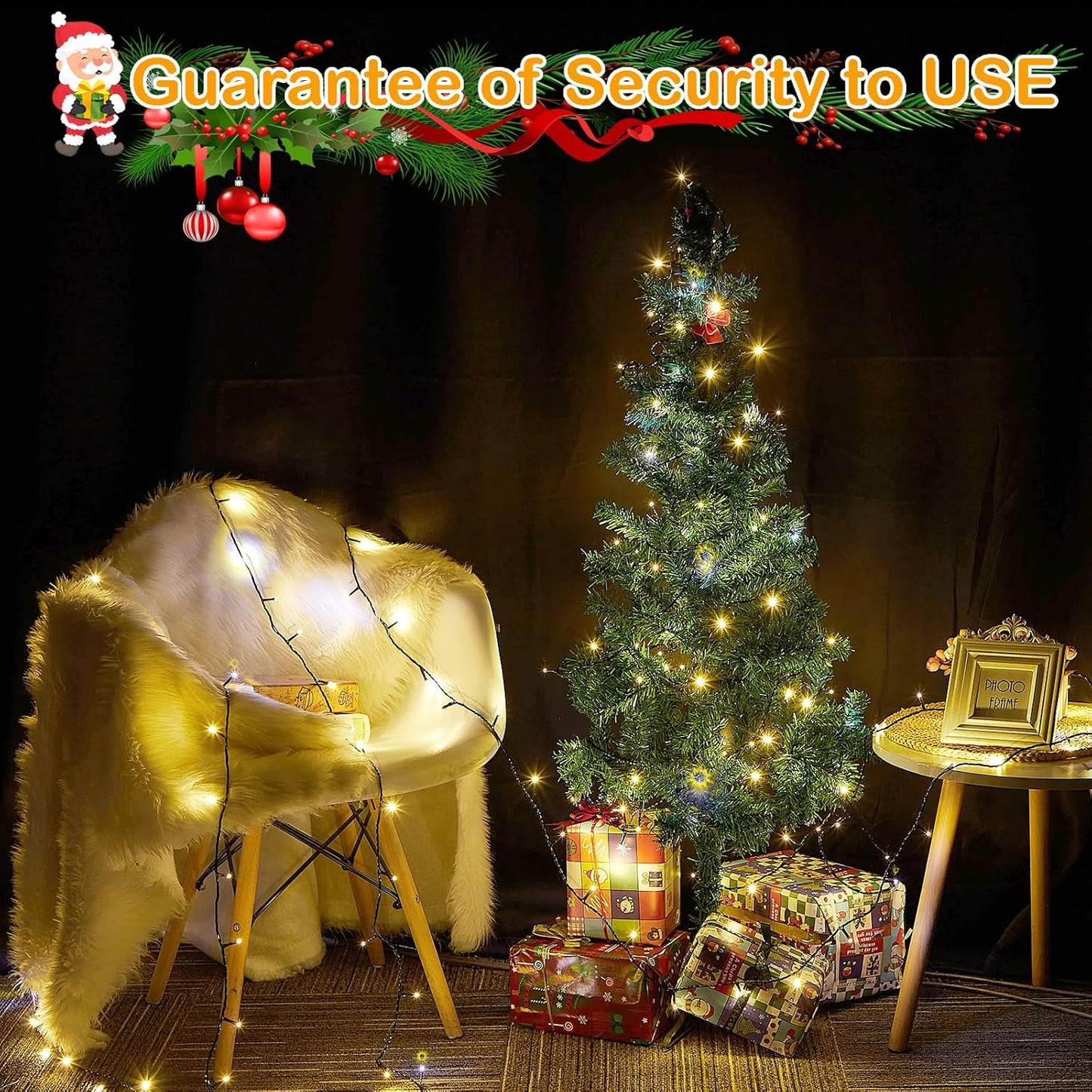 Decute Golden Glow String Lights – Romantic Valentine's Day and Anniversary Gift for Women, 99FT Starry Warm White LED Lights