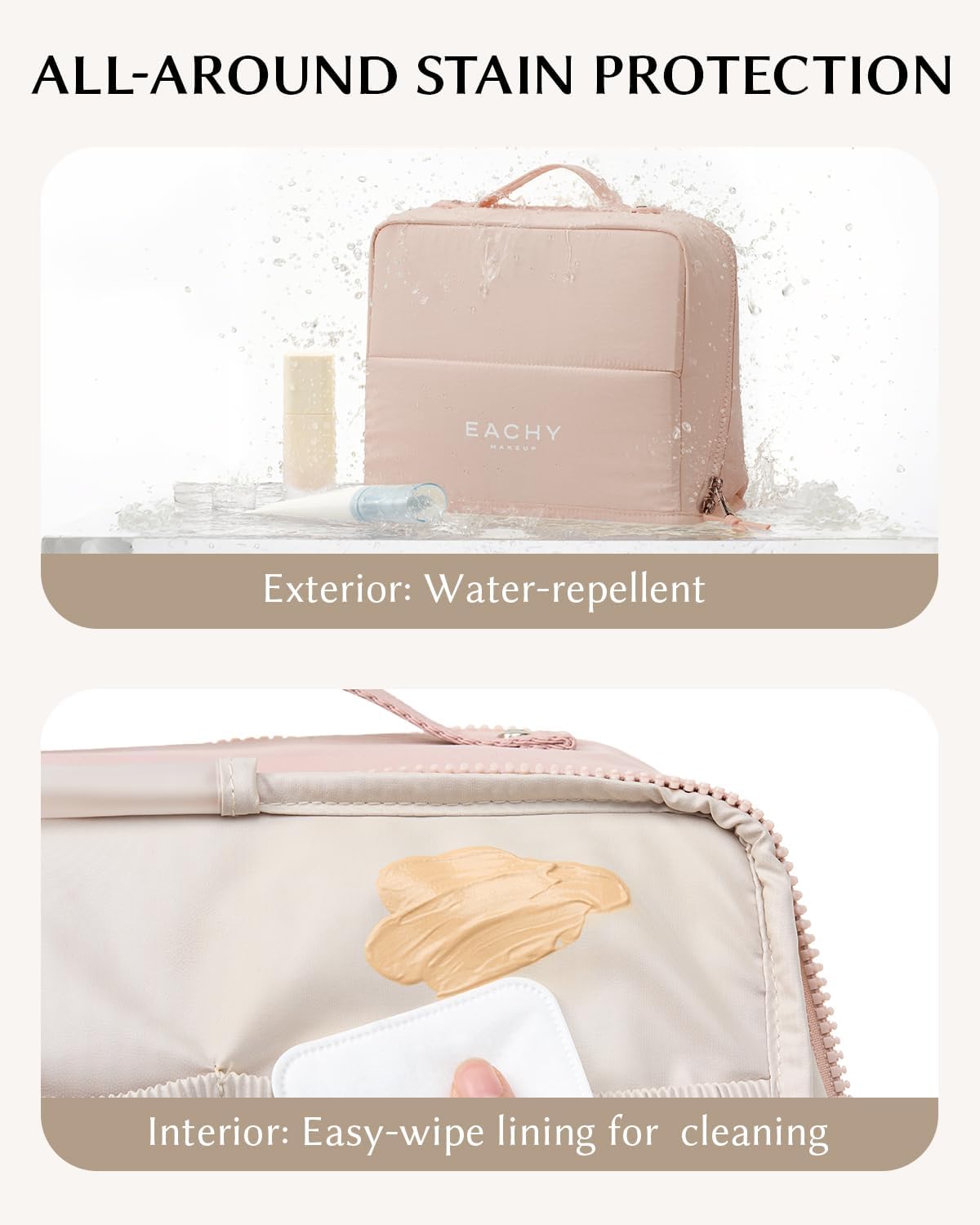 dedicated brush compartment with tpu anti-dust cover to isolate dirty brushes