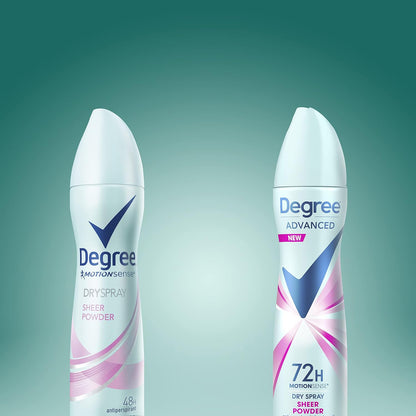 Degree Advanced Antiperspirant Dry Spray – Mindful Morning Routine Deodorant for Women, Sexy Intrigue 3.8 oz, Pack of 4