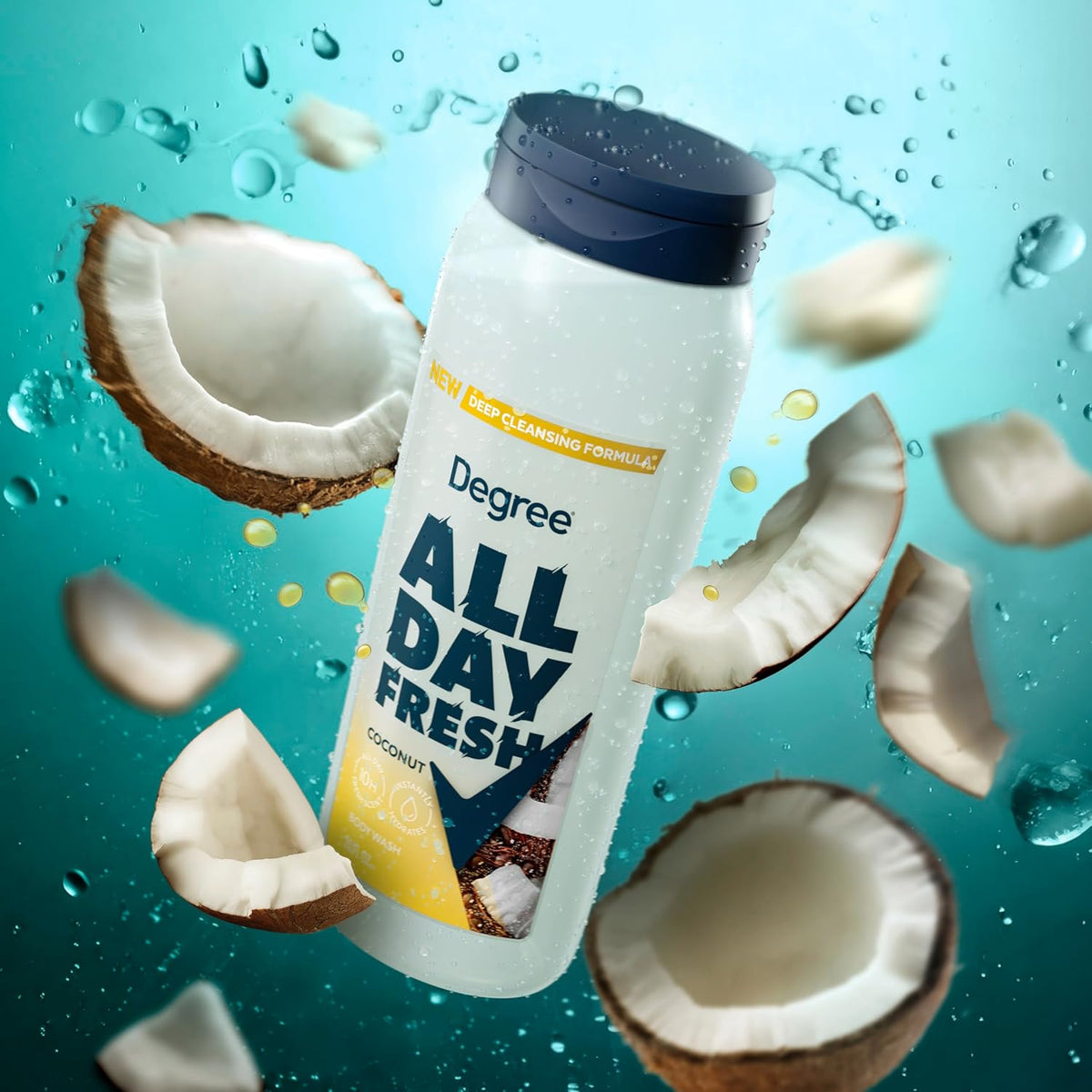 Degree Body Wash Coconut Sandalwood – Spa-Like Wind-Down Shower for Stress Relief and Mindfulness