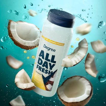 Degree Body Wash Coconut Sandalwood – Spa-Like Wind-Down Shower for Stress Relief and Mindfulness