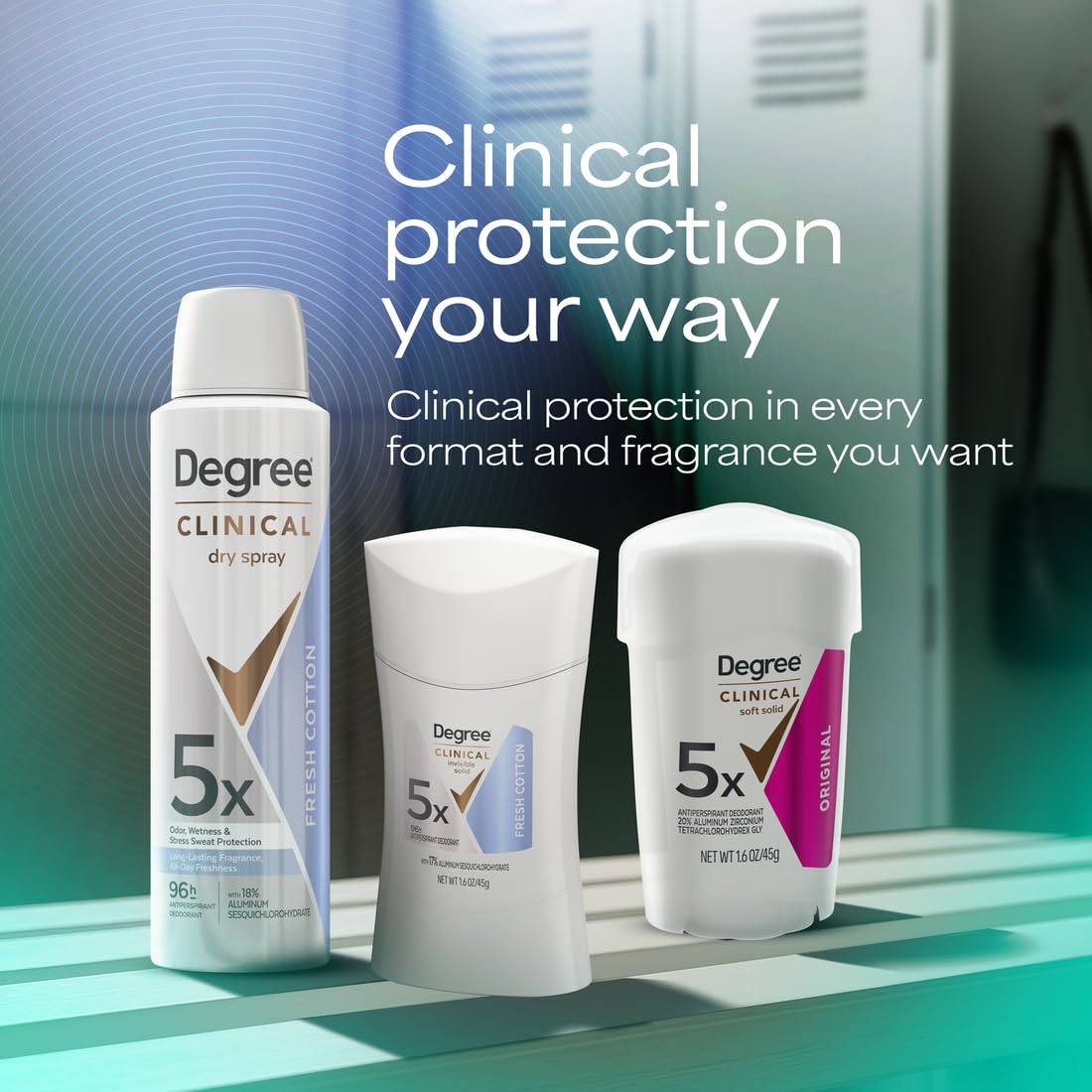 Degree Clinical Strength Antiperspirant for Mindful Bath Time, 96-Hour Odor Protection with Calming Fresh Cotton Scent