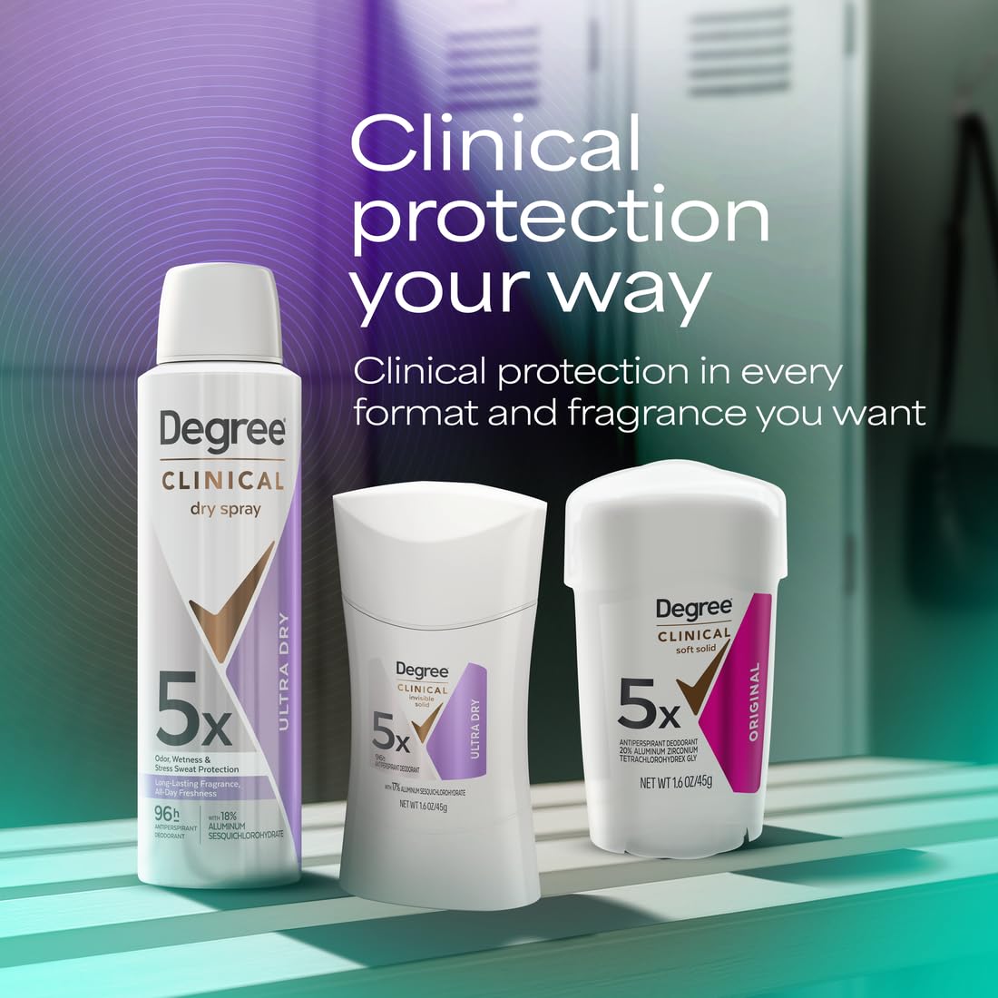 Degree Clinical Strength Antiperspirant for Women – 96-Hour Confidence Boost for Stress Sweat and Wellness-Focused Mornings