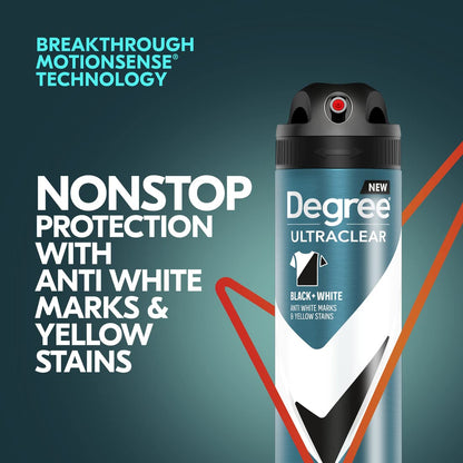 Degree Men Anti-Stain Dry Spray Antiperspirant 3.8 oz (Pack of 3) – Neutral Everyday Defense for a Less-Is-More Bathroom Counter