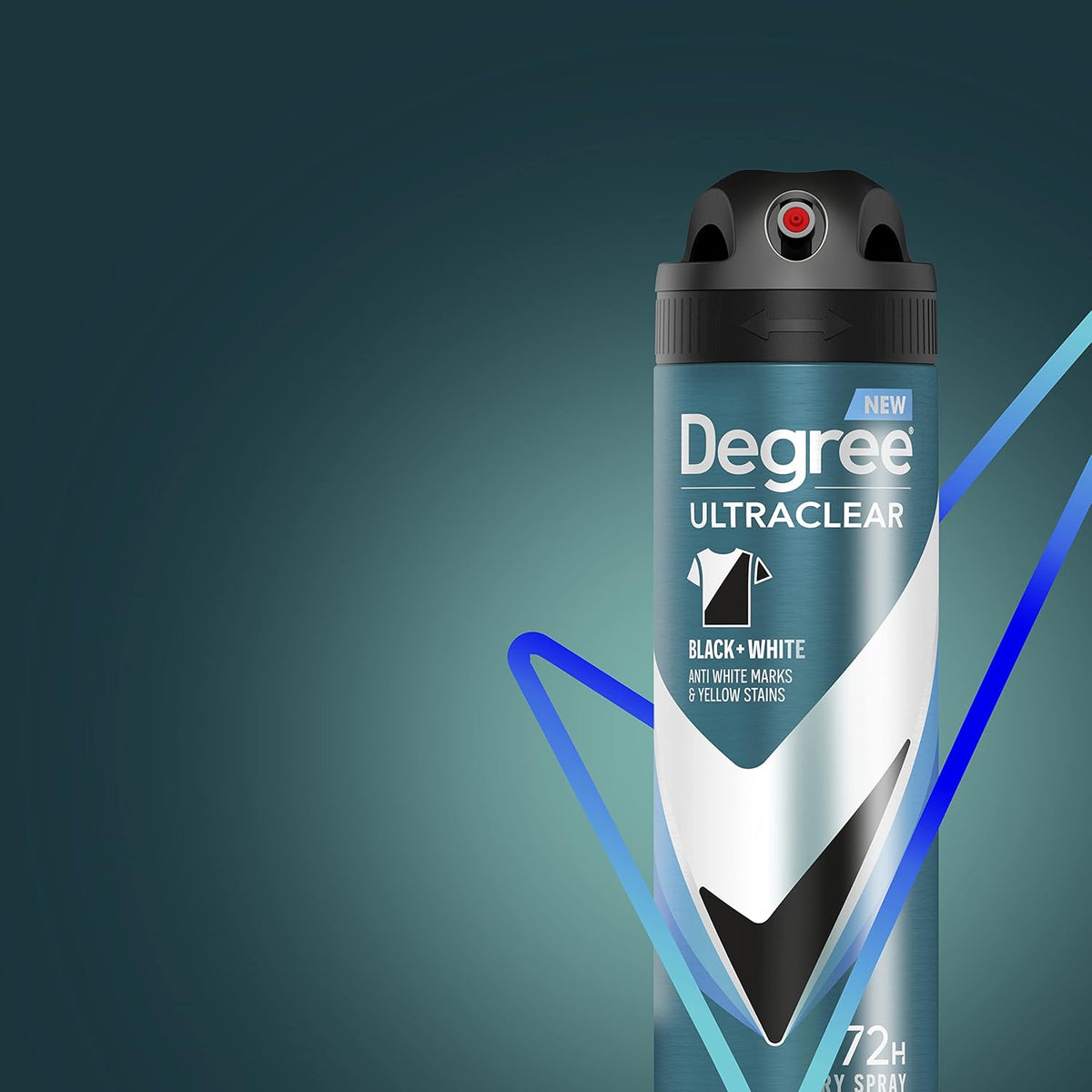 Degree Men Black + White Aerosol Deodorant – Portable Gym Bag and Outdoor Dining Spray, Instantly Dry 3.8 oz 3-Pack