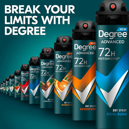 Degree Men Cool Rush Antiperspirant Dry Spray 3-Pack – Thoughtful Housewarming and Graduation Gift for College-Bound Sons