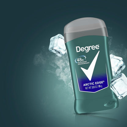 Degree Men Original Arctic Edge Deodorant Twin Pack for Active Outdoor Lifestyles Hiking Trails and Backyard Cookouts
