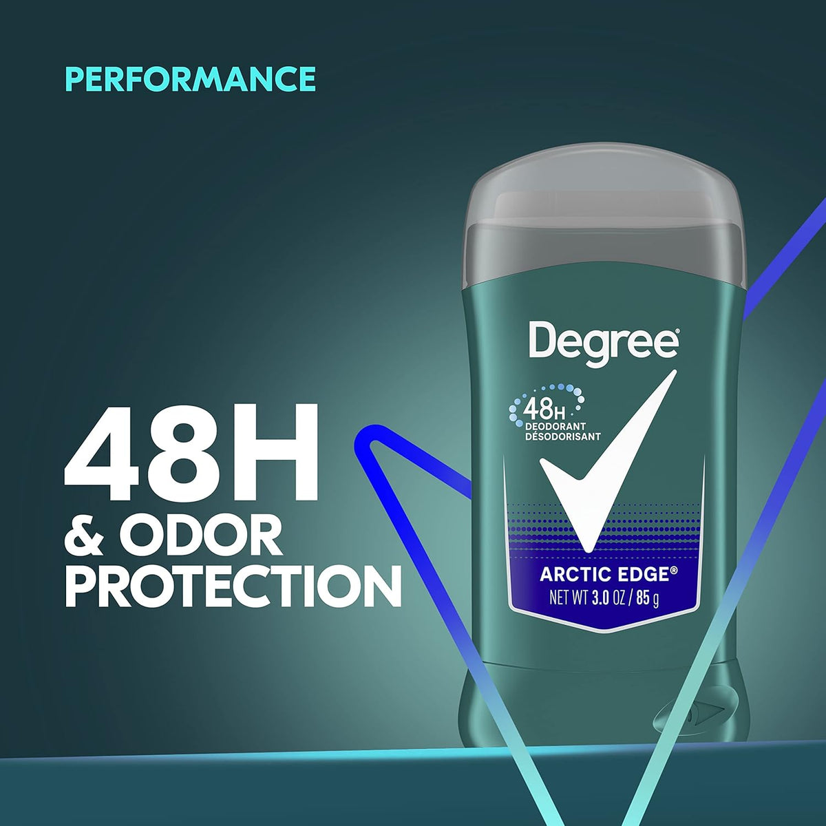 Degree Men Original Arctic Edge Deodorant Twin Pack for Active Outdoor Lifestyles Hiking Trails and Backyard Cookouts